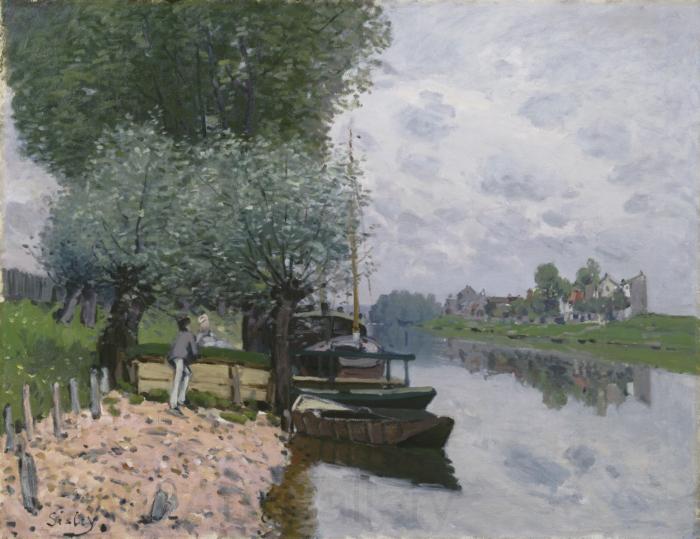 Alfred Sisley La Seine a Bougival Norge oil painting art